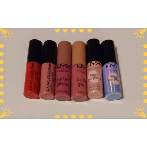 New~Lot of (6) NYX Lipcolors~Liquid Suede/Butter Gloss/Lip Oil - Picture 1 of 1